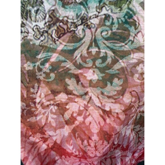 Vintage Y2K Fairygrunge Top Short Sleeve Rainbow Peacock Boho Whimsigoth Artsy - Picture 7 of 7